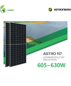 Tấm pin năng lượng mặt trời Astronergy Solar loại Astro N7- CHSM66RN(DG)F-BH 605-630Wp