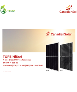 Tấm pin năng lượng mặt trời Canadian TopBiHiKu6 CS6W-585TB-AG /565/570/575/580/590/595TB-AG (New)