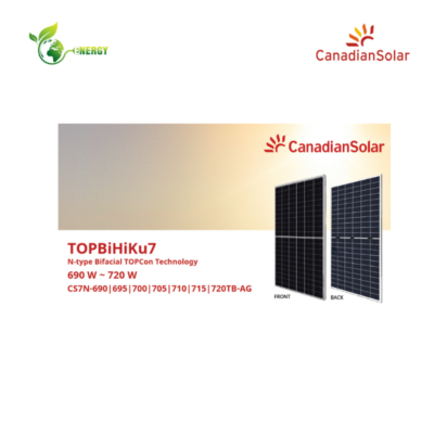 Tấm pin năng lượng mặt trời Canadian TopBiHiKu7 CS7N-685TB-AG /690/695/700/705/710/715TB-AG (New)