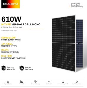 tấm pin năng lượng mặt trời hestia 610Wp
