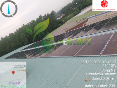 Tấm pin hestia 650W lắp tại Đồng Nai do VENERGY cấp hàng